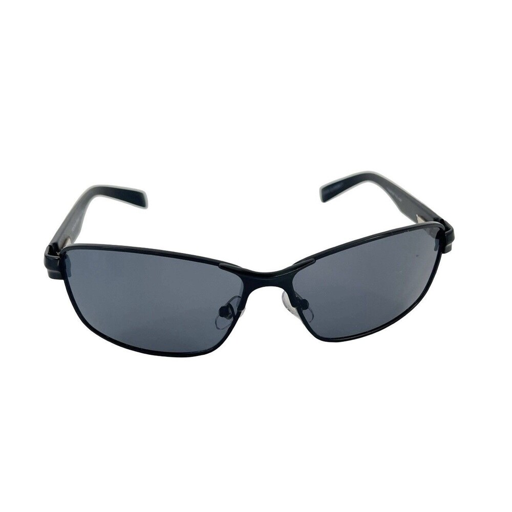 Foster Grant Transport Polarized Sunglasses Black Semi Rimless Wrap Mens
